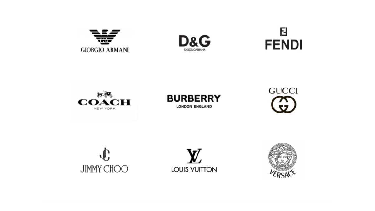 Бренды одежды: список модных брендов и логотипов (топ-100)
