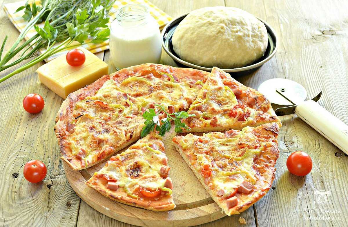 Пицца из пресного теста в духовке рецепт с фото пошагово