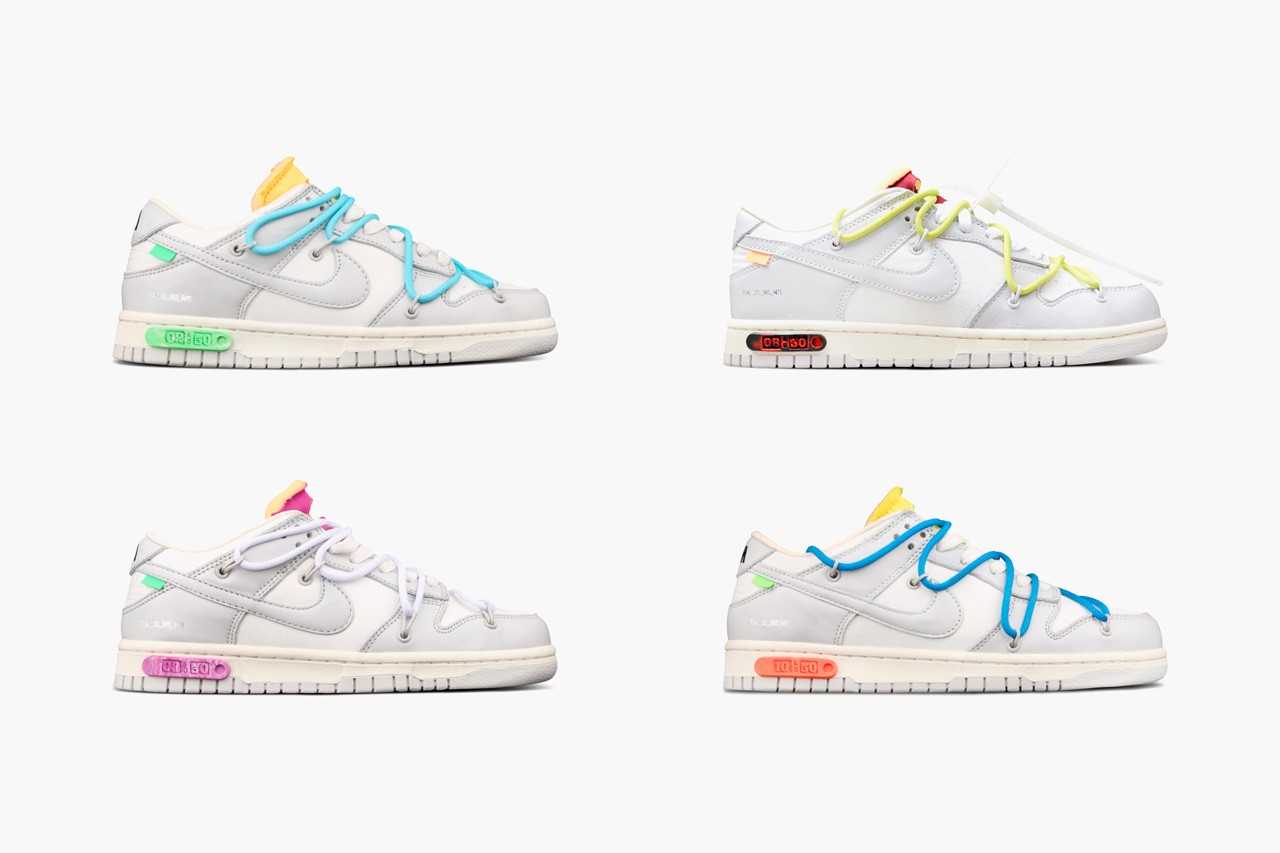 Off-white nike dunk low the 50 collection release date - sbd