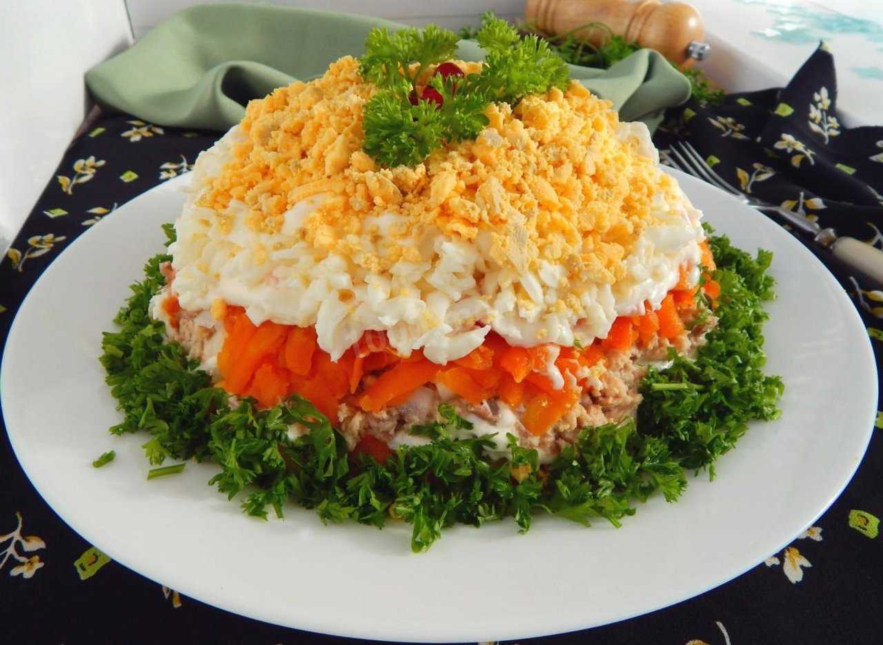 Рыбный салат Мимоза с горбушей