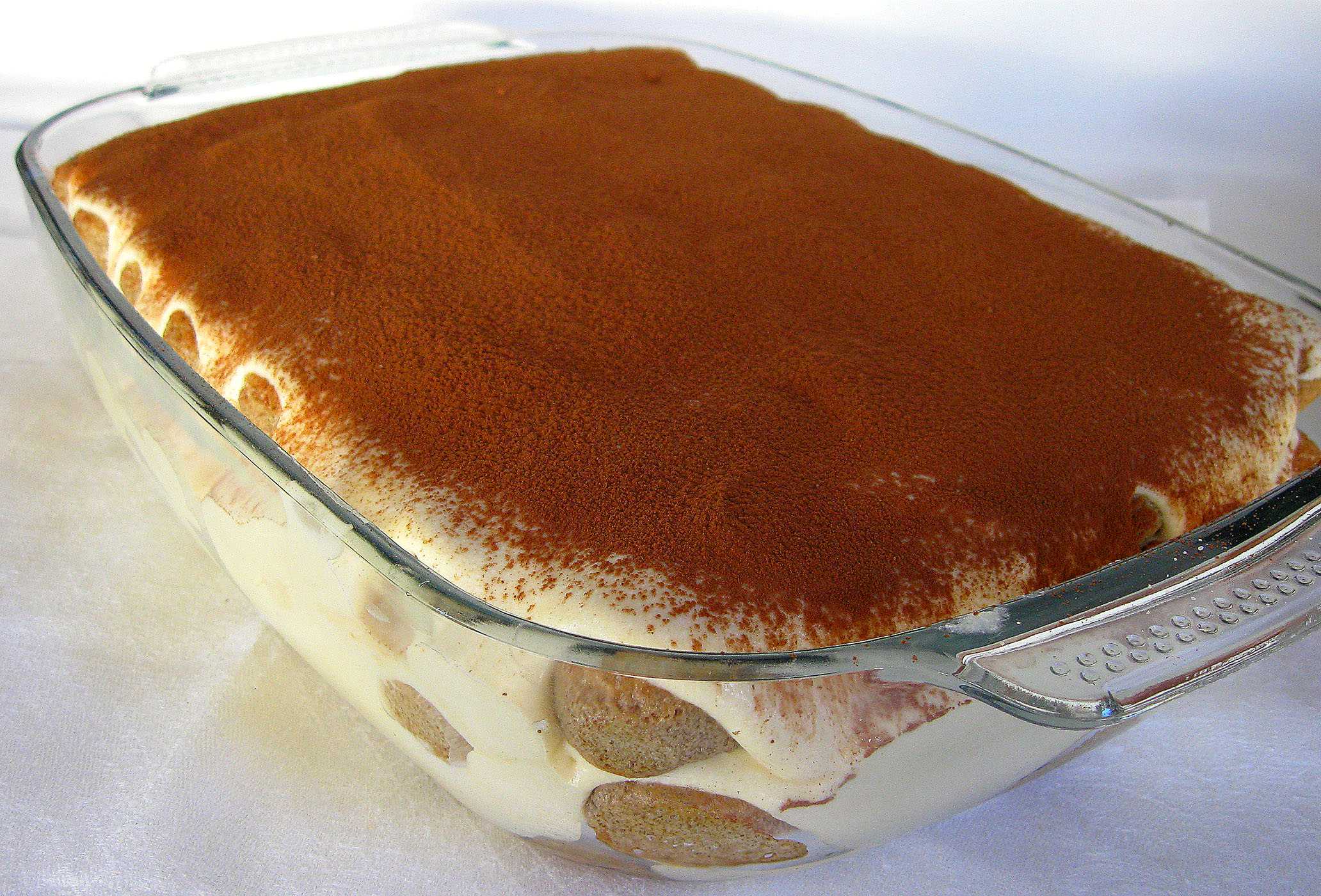 Торт тирамису в стеклянной форме