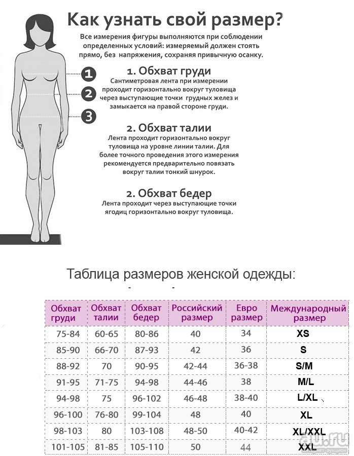 Таблица размеров женской и мужской одежды разных стран