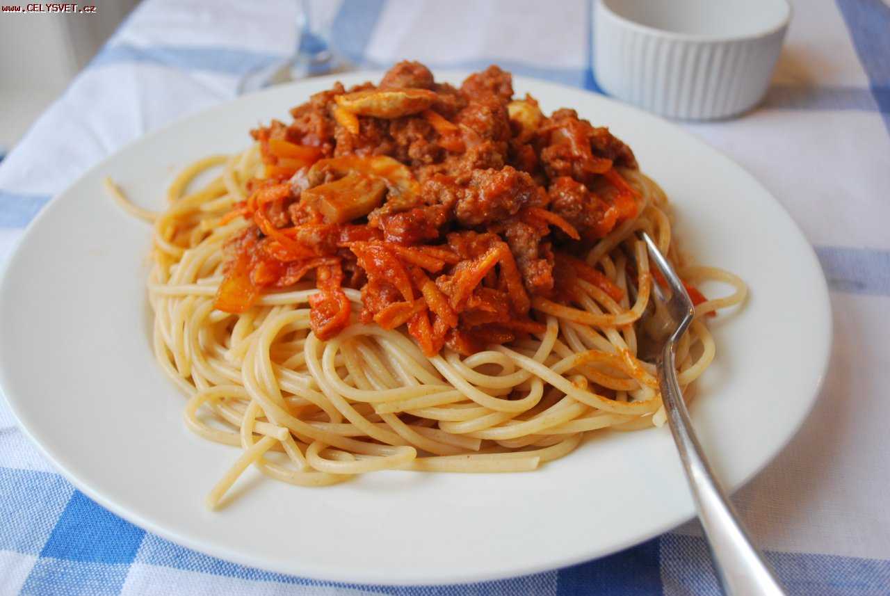 Рецепт спагетти с фаршем