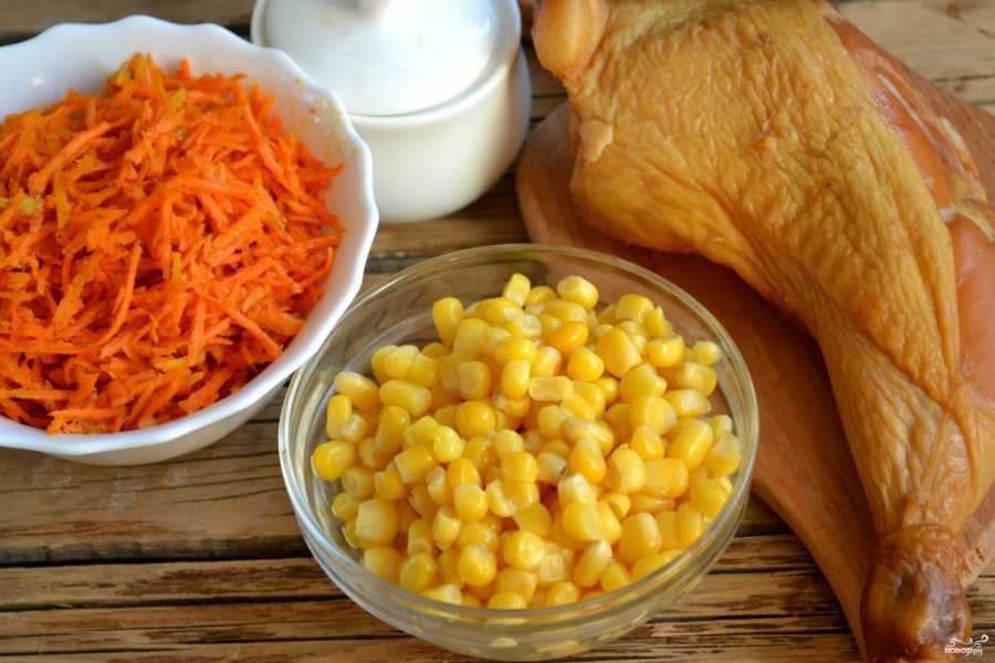 Рецепты салатов с курицей, кукурузой и корейской морковью – проовощи.ру