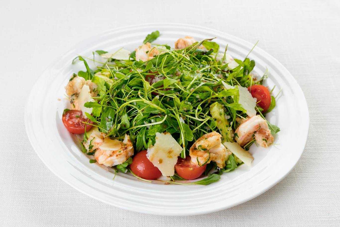 Салат с рукколой и креветками. лучшие рецепты и советы
