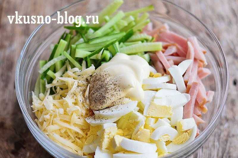 Салат из ветчины с кукурузой - 10 очень вкусных рецептов