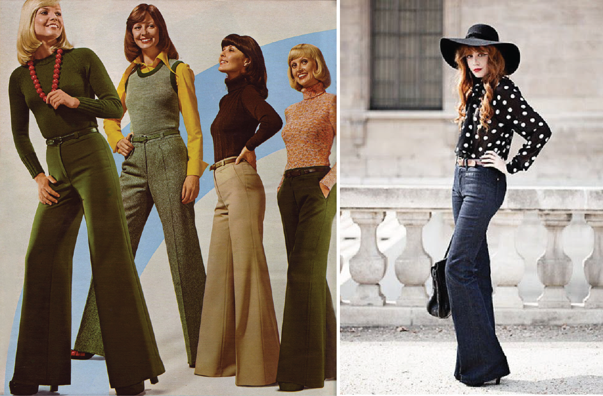 Глаже 5 ые штаны. Стиль клеш 70е. Штаны клеш 70е. Мода 70-х клеш. Мода 70х Англия.