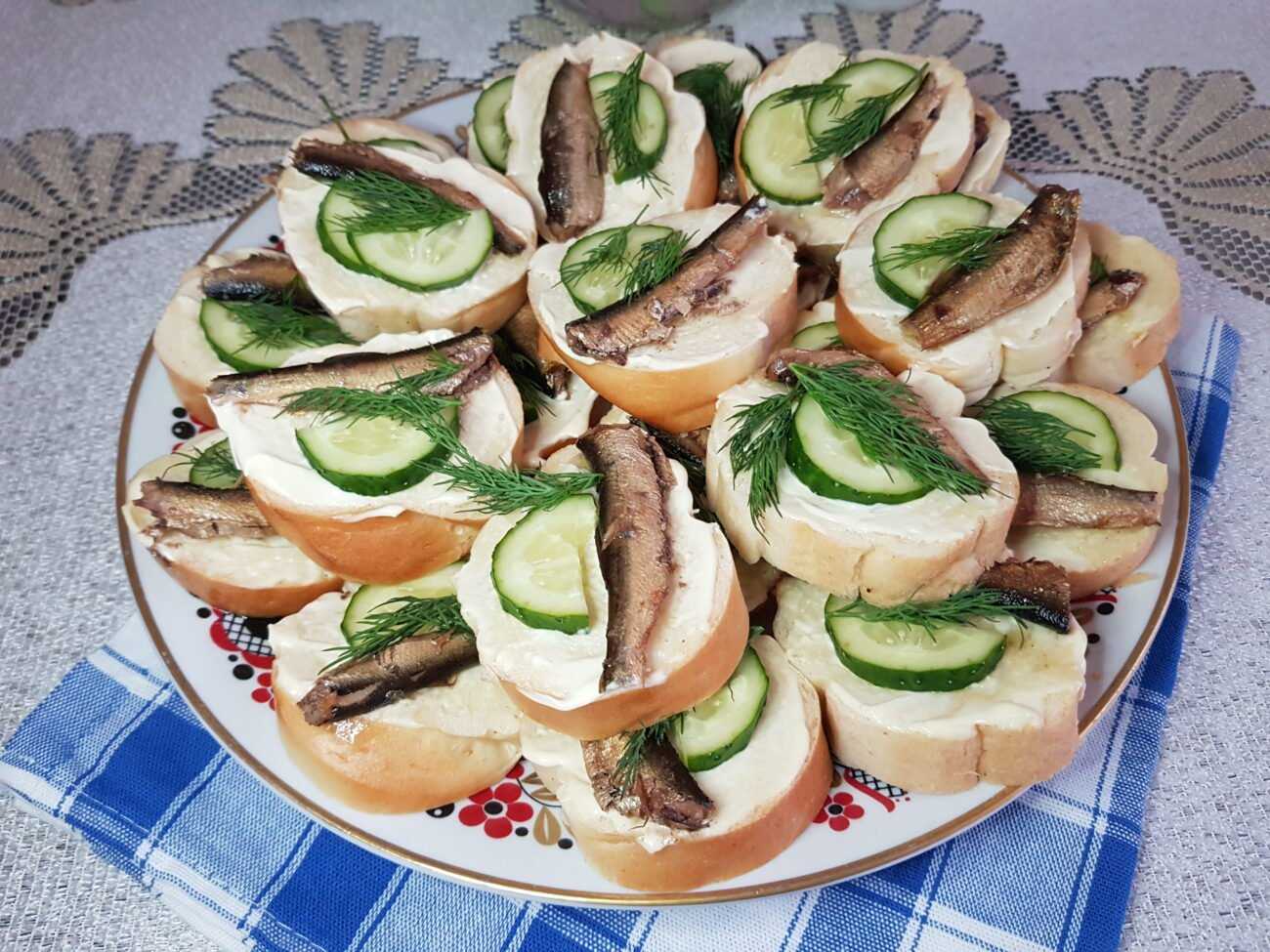 Бутерброды со шпротами: простые и вкусные рецепты на праздничный стол