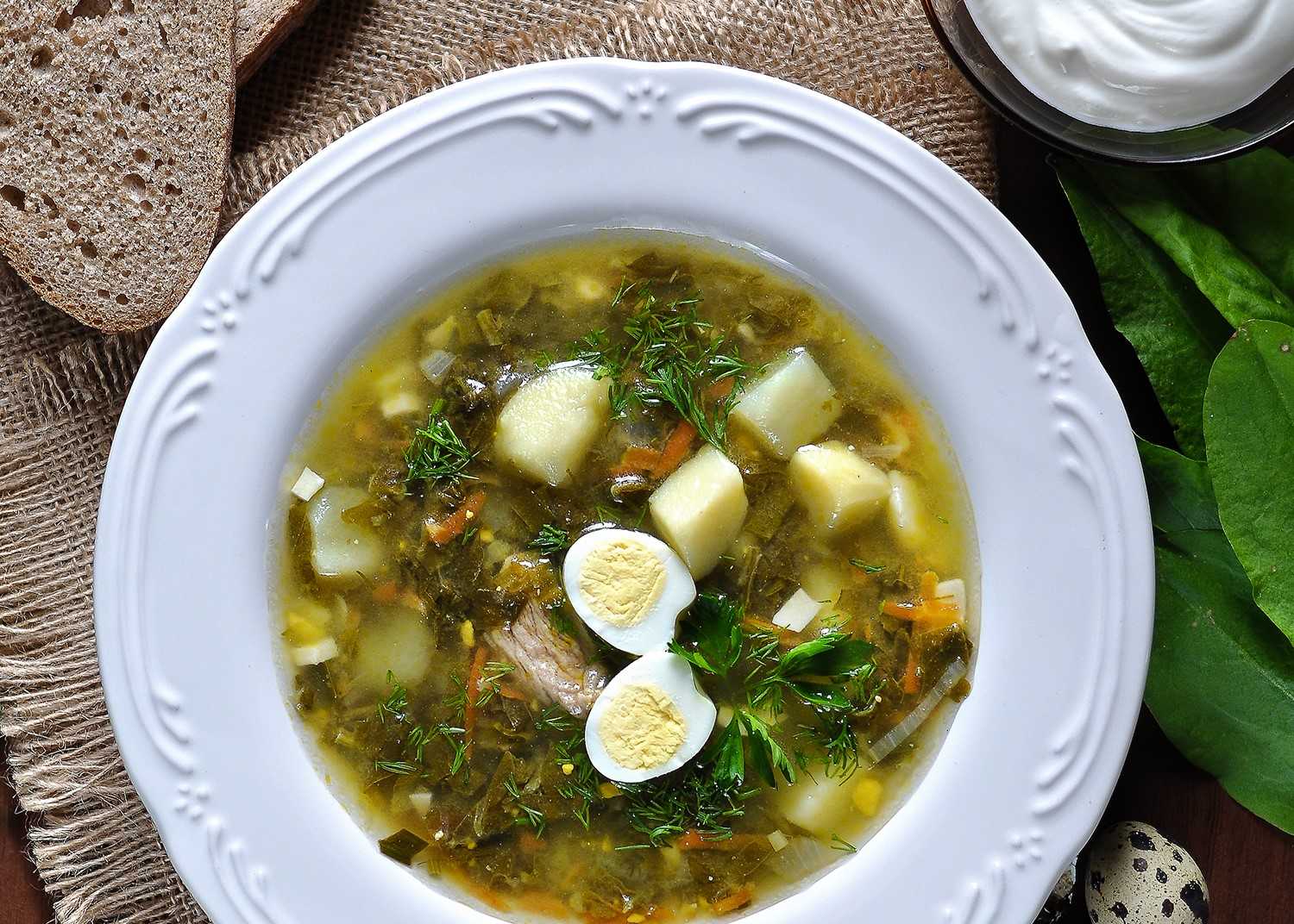Щавелевый суп: 9 классических рецептов супа с яйцом