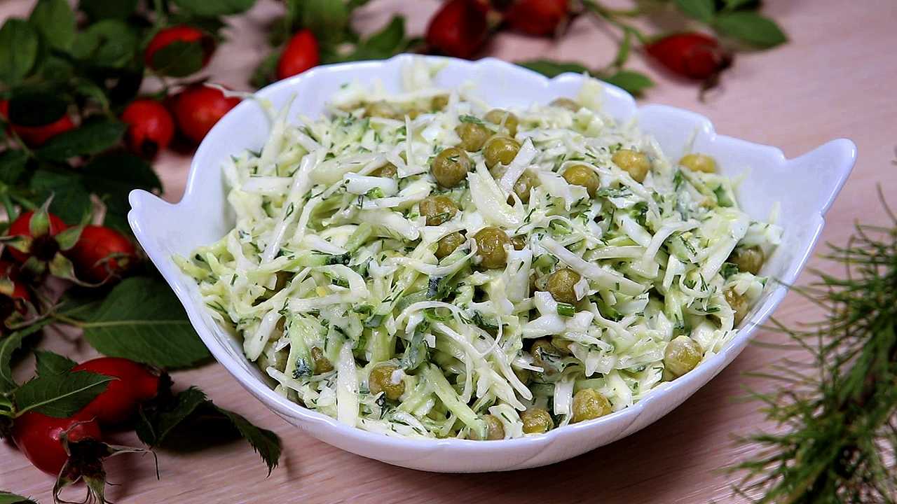 Салат из свежих огурцов и капусты: вкусные рецепты с фото