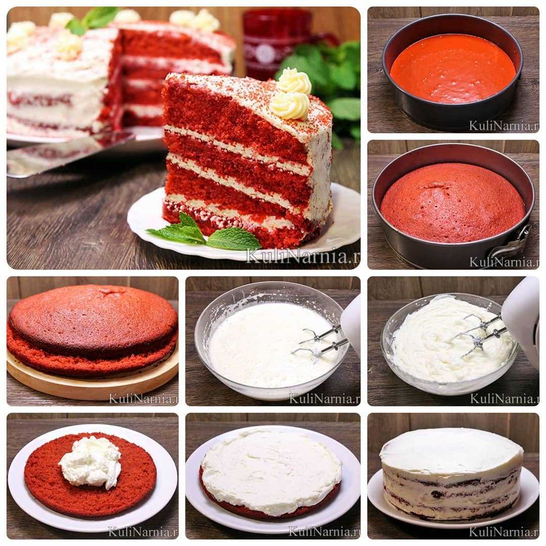 Рецепт торта "красный бархат" -пошаговый рецепт с фото
