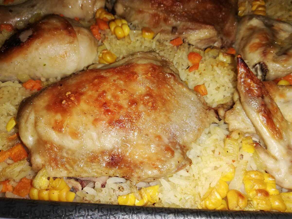 Курица с рисом в духовке рецепт самый вкусный и простой рецепт с фото пошагово