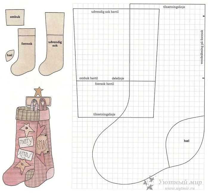 Новогодние носки для подарков своими руками: описание, идеи и рекомендации. новогодние сапожки идеи выкройки