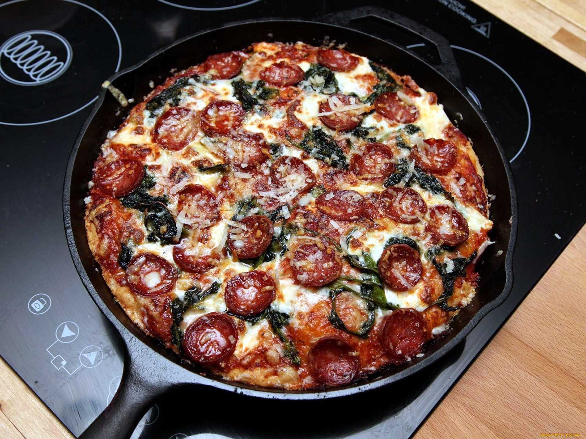 Пицца на сковороде за 10 минут — 6 быстрых рецептов приготовления пиццы