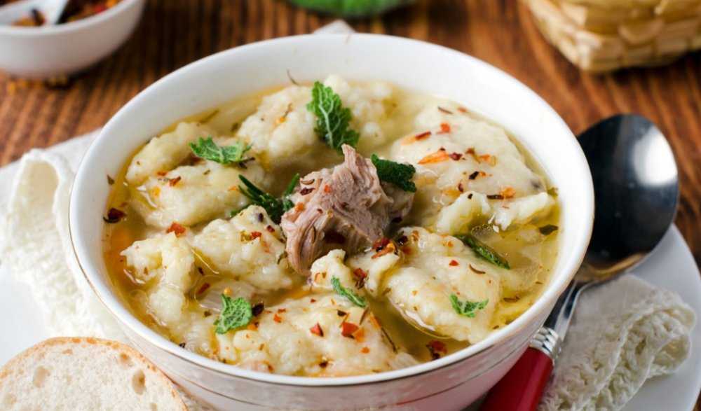 Суп с клецками — 6 пошаговых рецептов приготовления