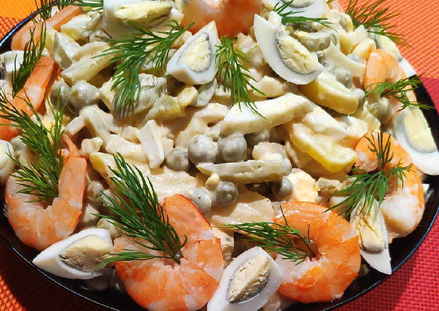 Салат из морепродуктов — эксклюзивное удовольствие для гурманов: рецепт с фото и видео