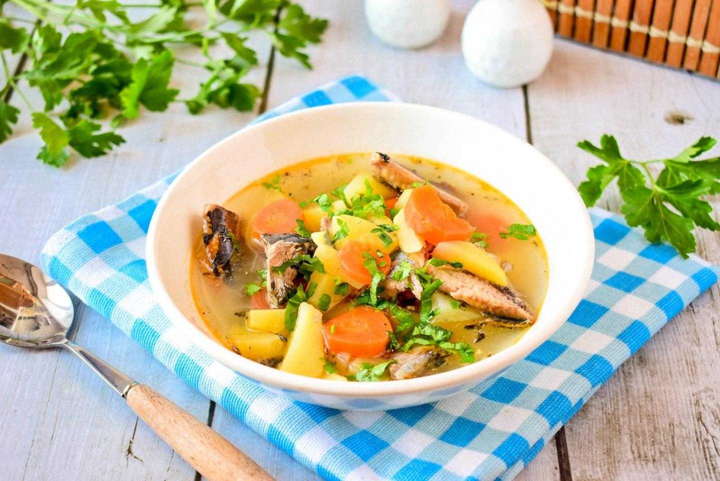 Рыбный суп из консервов сайры, рецепт с фото | волшебная eда.ру