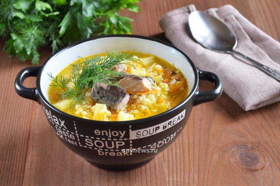 Суп из рыбных консервов сайры, горбуши и кильки: рецепты приготовления