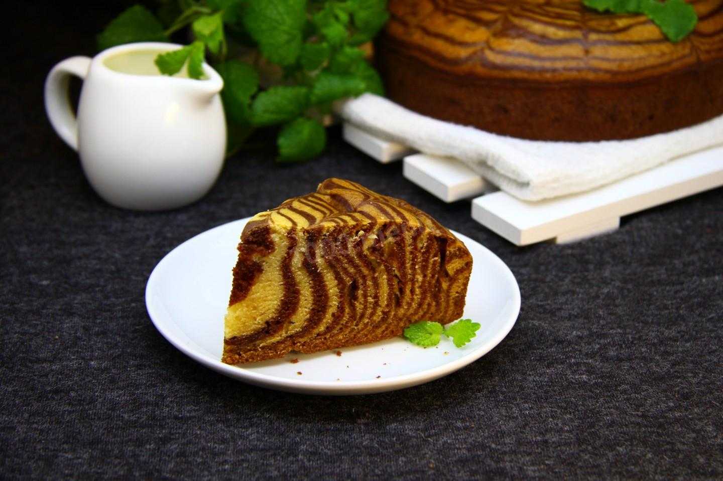 Торт «зебра» на кефире: пошаговый рецепт
