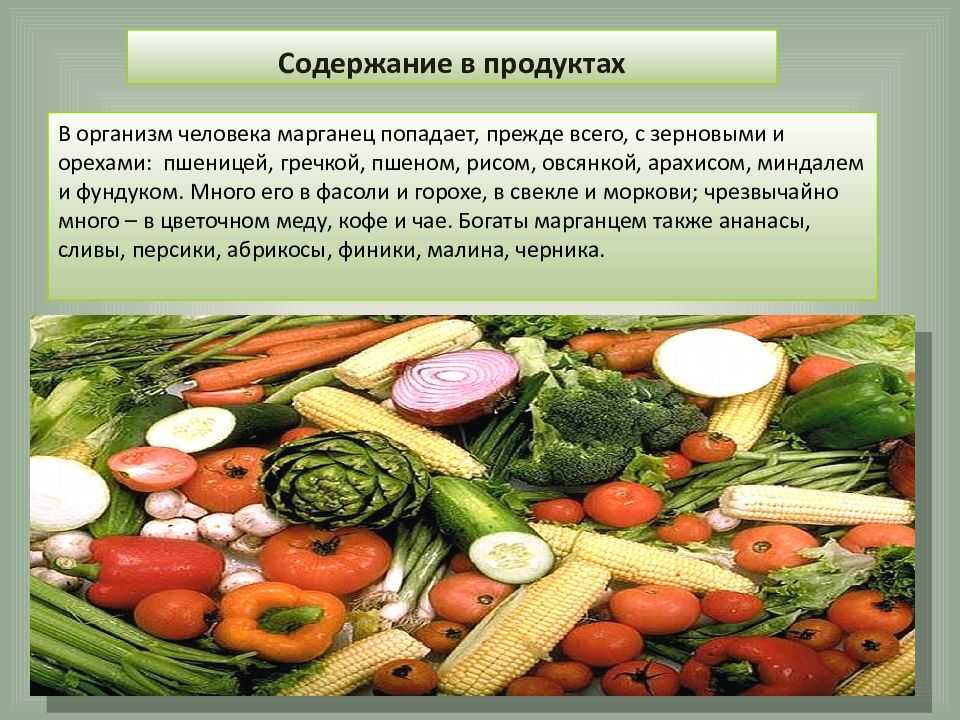 Марганец в продуктах питания: польза для организма, таблица пищевых источников, топ-10 продуктов, где больше всего марганца