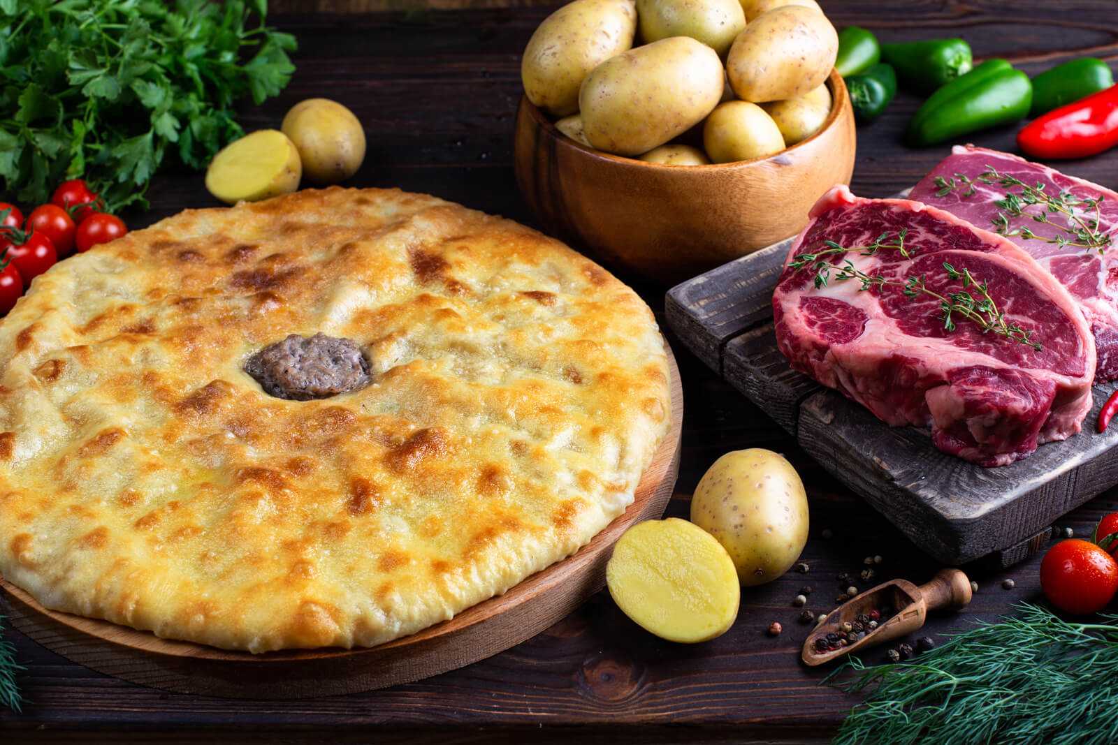 Осетинские пироги с мясом — рецепты приготовления на дрожжах