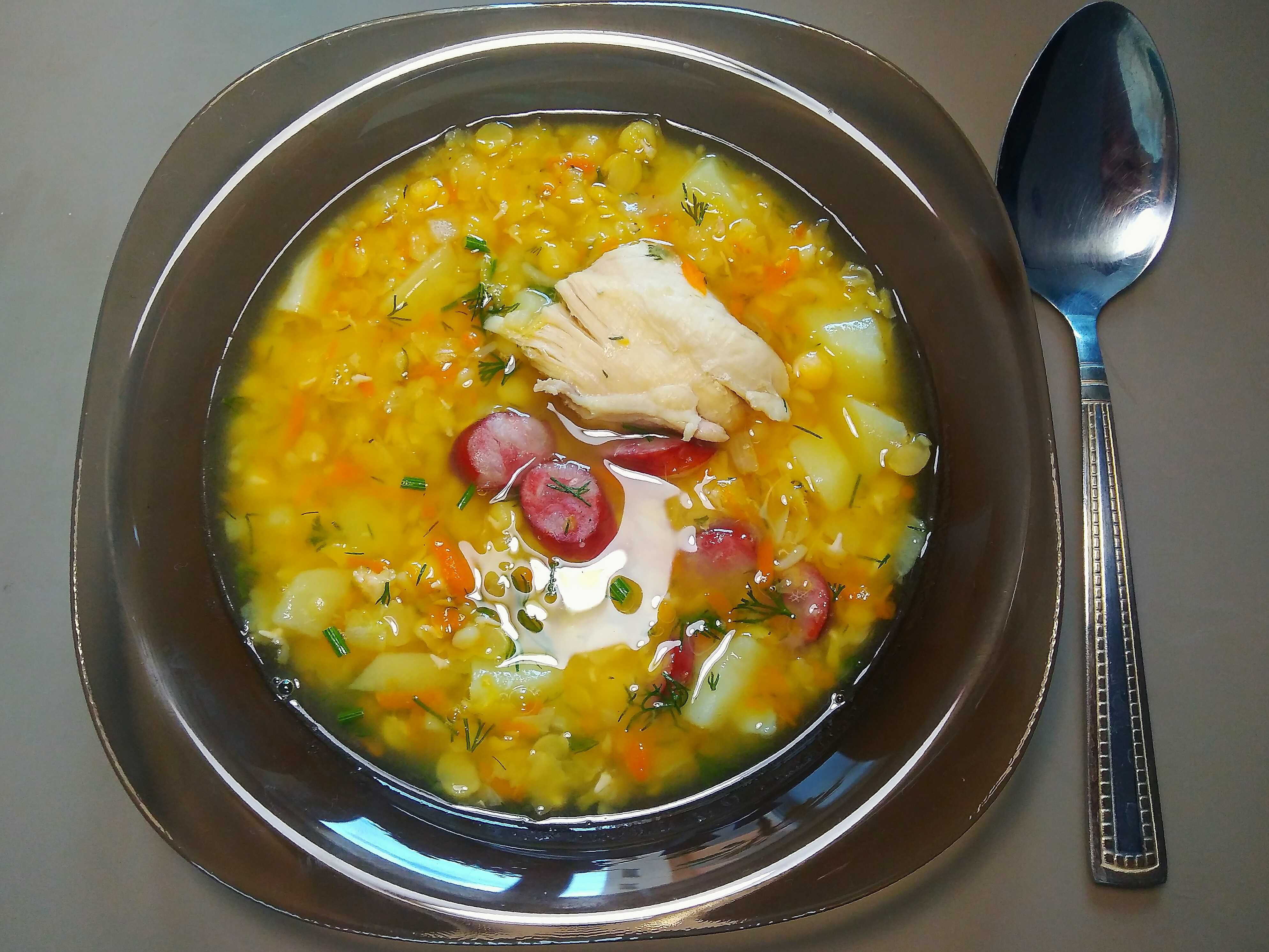 Как сварить гороховый суп с курицей по пошаговому рецепту с фото