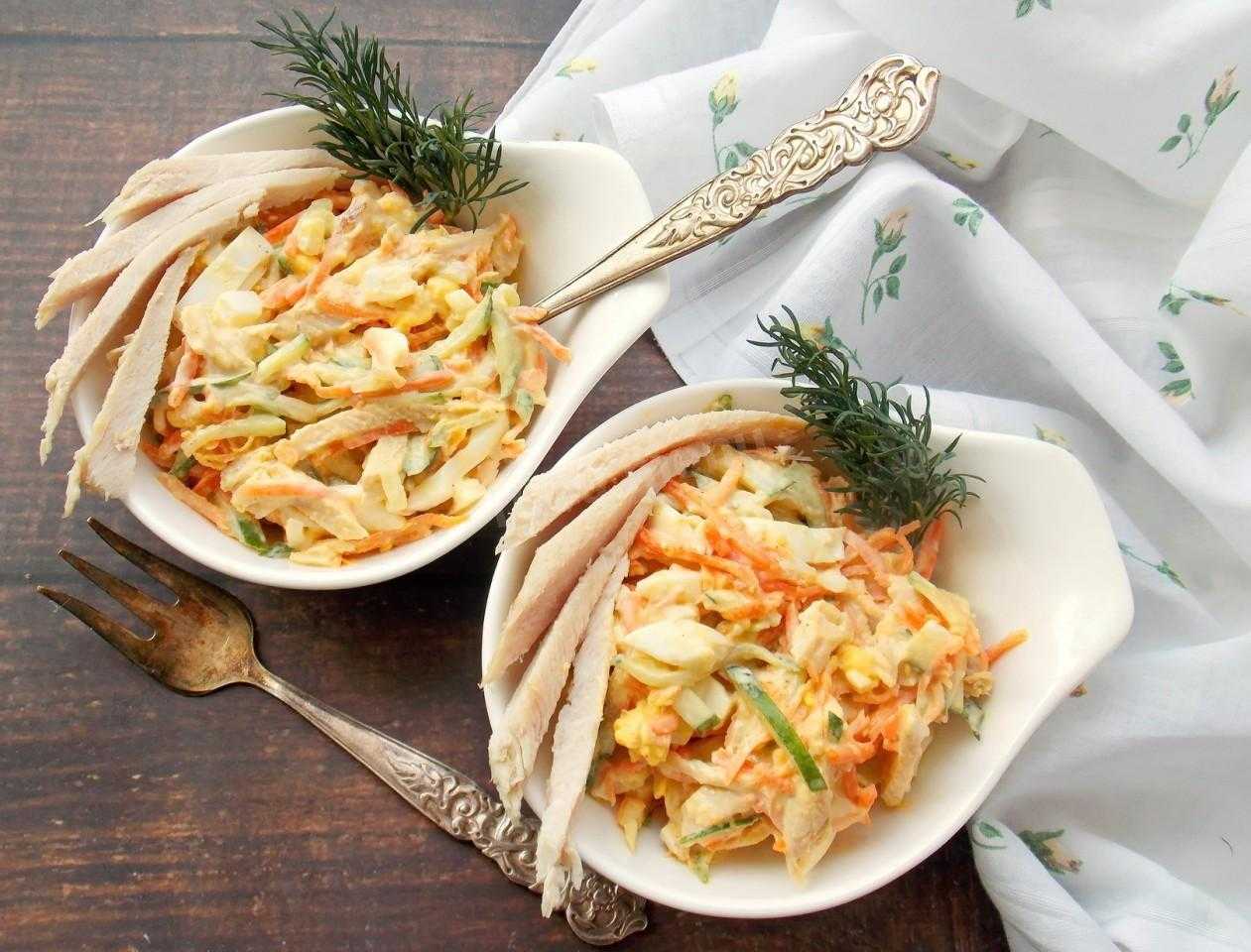 Салат с копчёной курицей и корейской морковью – 8 вкусных рецептов