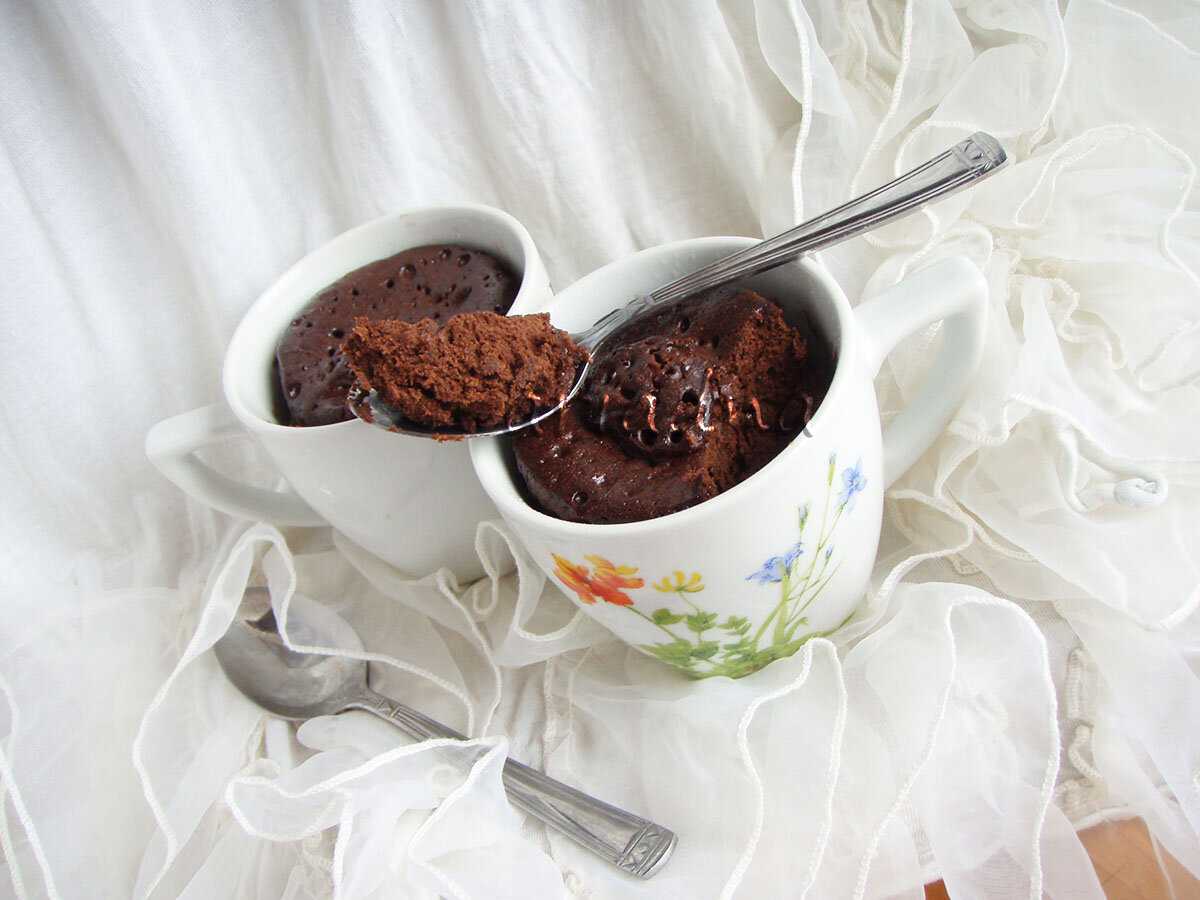 Шоколадный кекс в микроволновке за 5 минут — пошаговый рецепт с фото