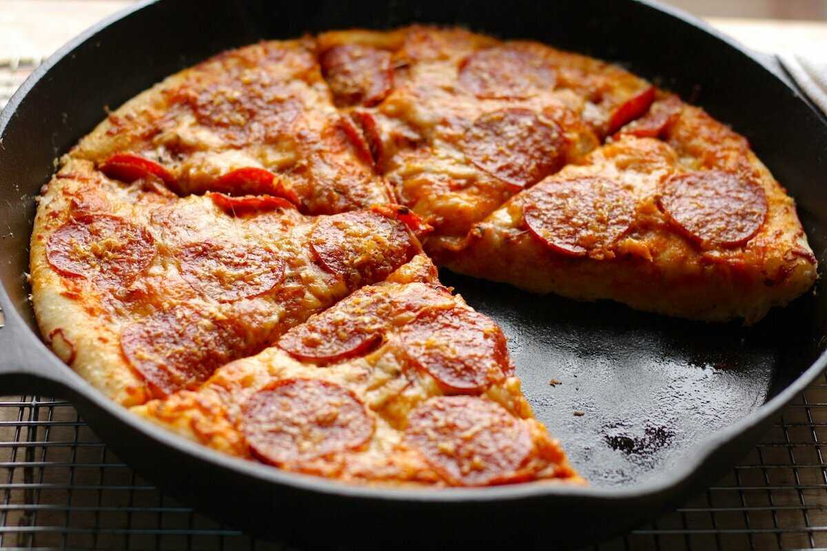 Пицца на сковороде за 10 минут пошаговый рецепт с фото