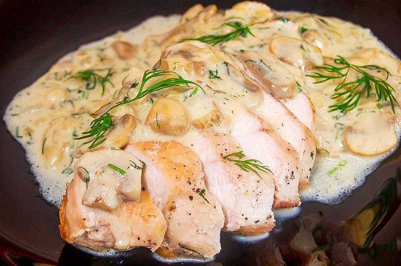 Рецепты приготовления курицы в сливочном соусе на сковороде
