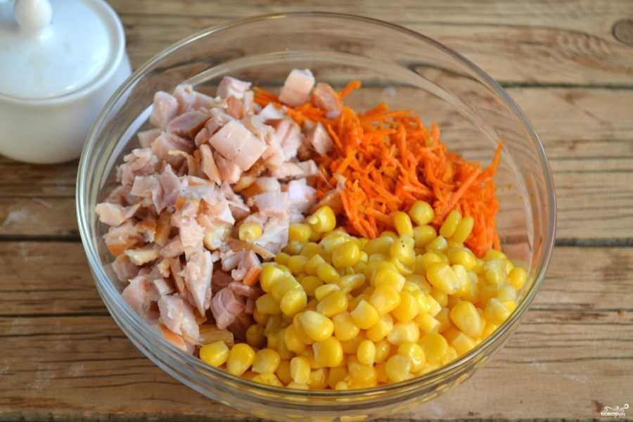 Салат с корейской морковью и курицей - острая холодная закуска: рецепт с фото и видео